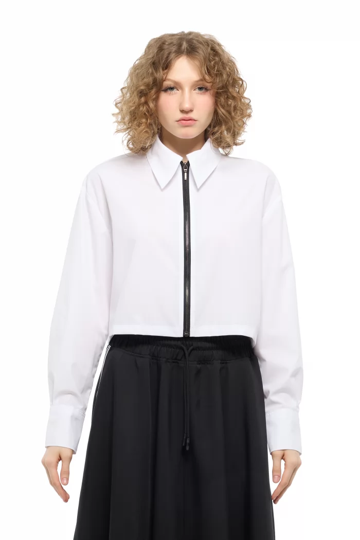 ÁO SOMI DÂY KÉO 02 TRẮNG