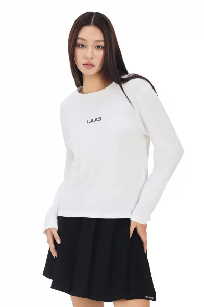 ÁO THUN COTTON IN LAAS TAY DÀI TRẮNG