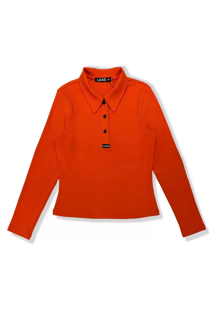 ÁO POLO RIP COTON TAY DÀI CAM