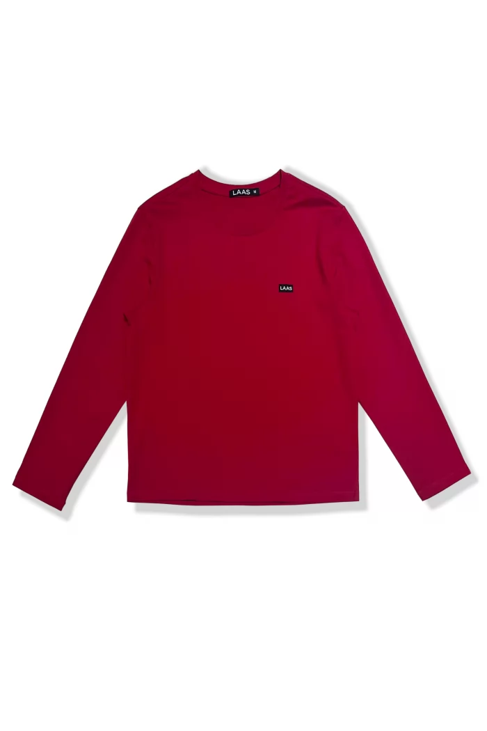 ÁO THUN COTTON TAG TAY DÀI ĐỎ ĐÔ