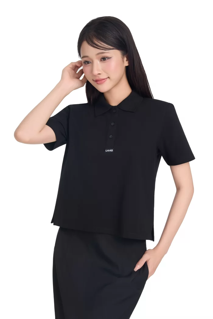 ÁO POLO CÁ SẤU TAY NGẮN ĐEN