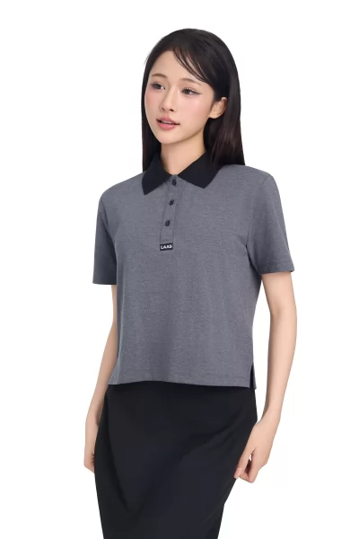 ÁO POLO CÁ SẤU TAY NGẮN XÁM TIÊU