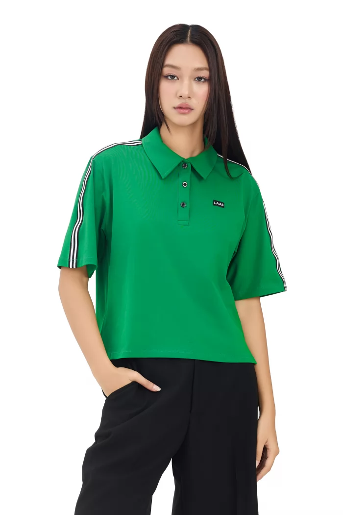 ÁO POLO COTTON DÂY VIỀN XANH KÉT