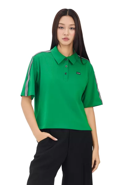ÁO POLO COTTON DÂY VIỀN XANH KÉT