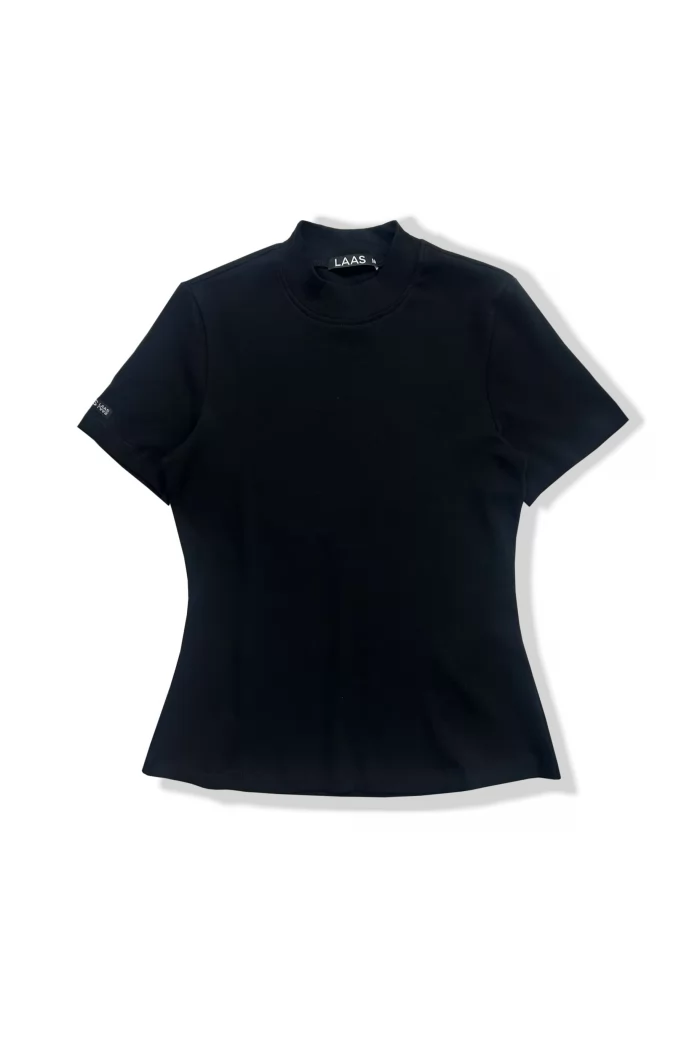 ÁO RIP COTTON CỔ CAO ĐEN