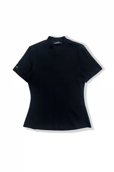 ÁO RIP COTTON CỔ CAO ĐEN