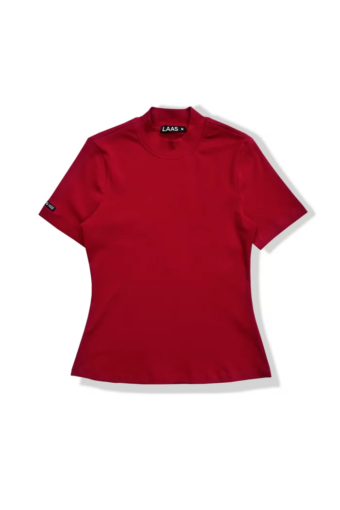 ÁO RIP COTTON CỔ CAO ĐỎ