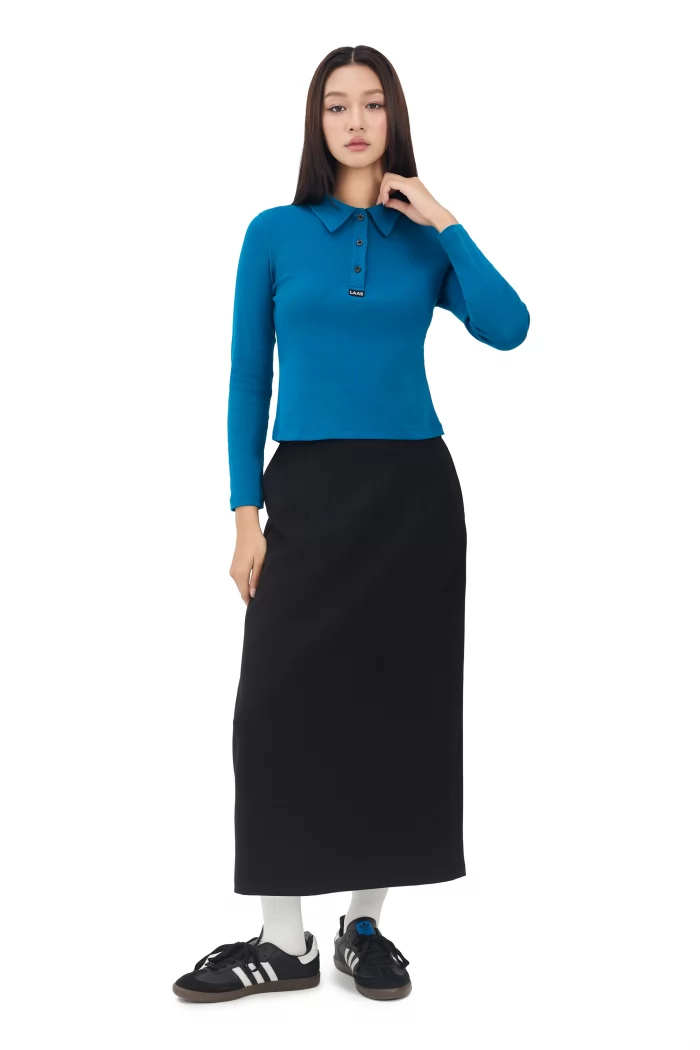 CHÂN VÁY DÀI XẺ GIỮA SAU ĐEN