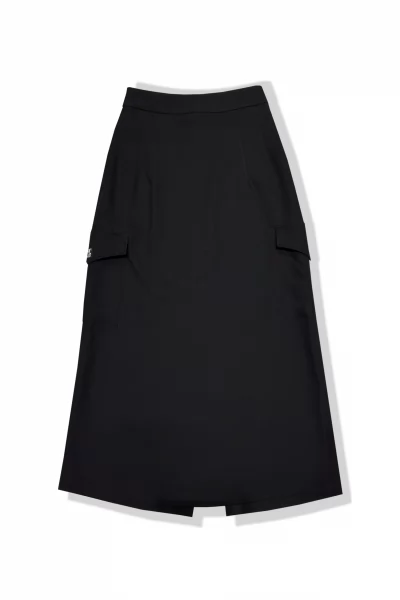 CHÂN VÁY DÀI TÚI NẮP ĐEN