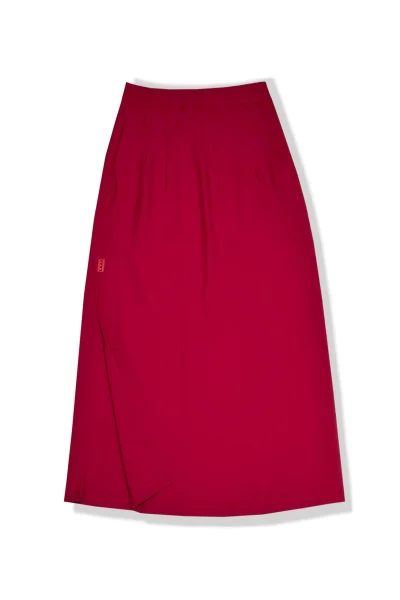 CHÂN VÁY DÀI XẺ 1 BÊN SƯỜN ĐỎ